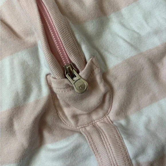 Burt's Bees 100% Organic Cotton Striped Sleeveless Sleep Sack in Pink & White - Picture 4 of 4